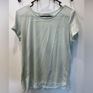 DE COLLECTION Mint Green Short Sleeve Blouse - Size M